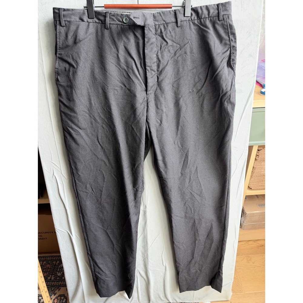Canali Pantalone Pants Trousers Men 40 Gray Wool Quiet Luxury Tailored Workwear